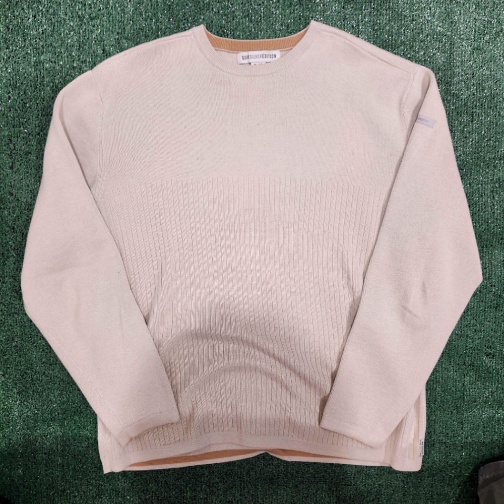 Quiksilver Cream Textured Crewneck